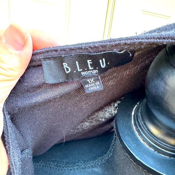 B.L.E.U., Long Sleeve, Tunic, Black, Size 1X - Picture 4 of 4